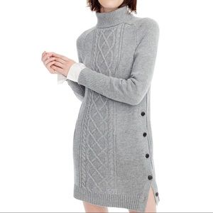 J.Crew Cable Knit Turtleneck Sweater Dress Size Sm